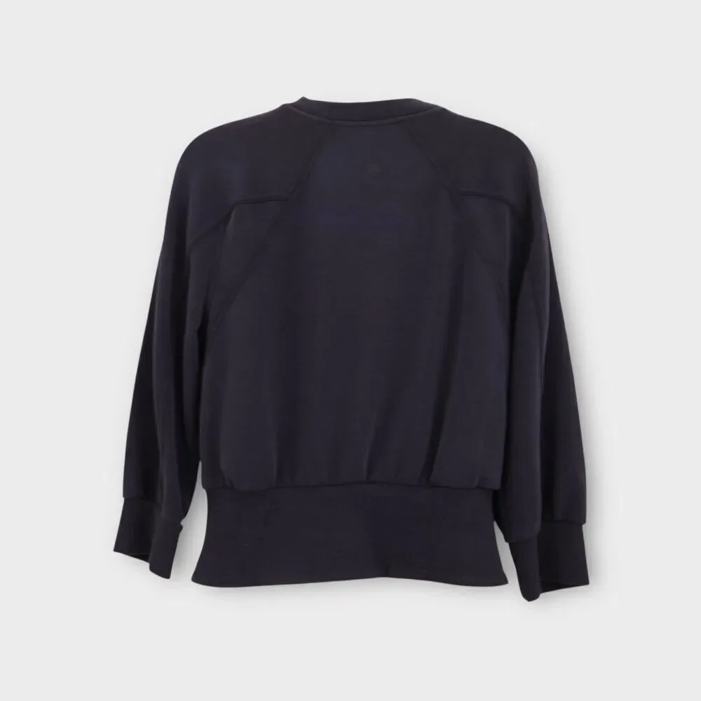 Lululemon Sweatshirt Women's 8 Softstreme Ribbed Hem Pullover Black NWT